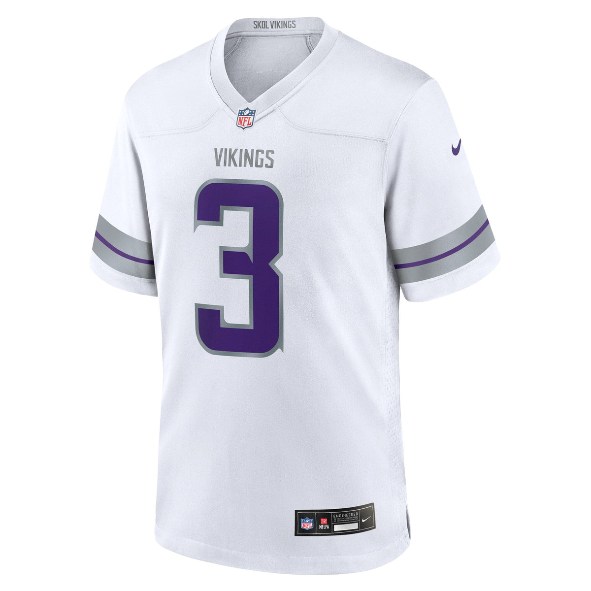 Minnesota Vikings Jordan Addison White Alternate Game Player Football Jersey