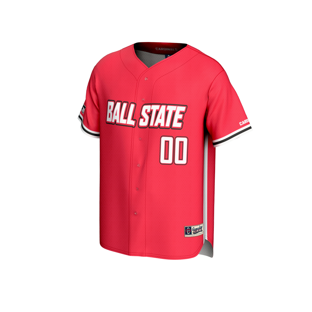 Ball State Cardinals NIL Pick-A-Player Lightweight Baseball Jersey - Cardinal