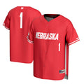 #1 Scarlet Nebraska Huskers Lightweight Baseball Jersey