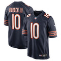 Chicago Bears Luther Burden III Navy Team Game Football Jersey