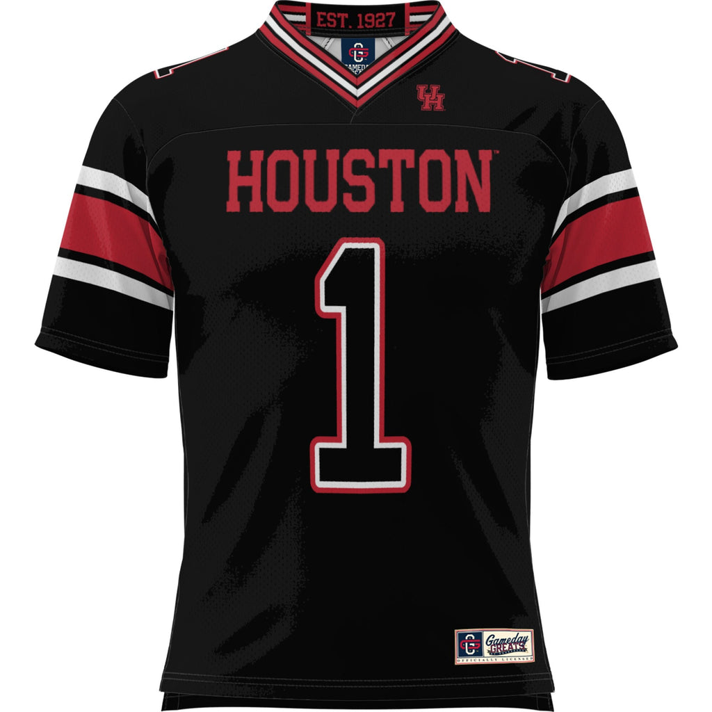 #1 Black Houston Cougars Football Jersey