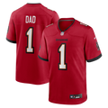 Tampa Bay Buccaneers Number 1 Dad Red Game Football Jersey