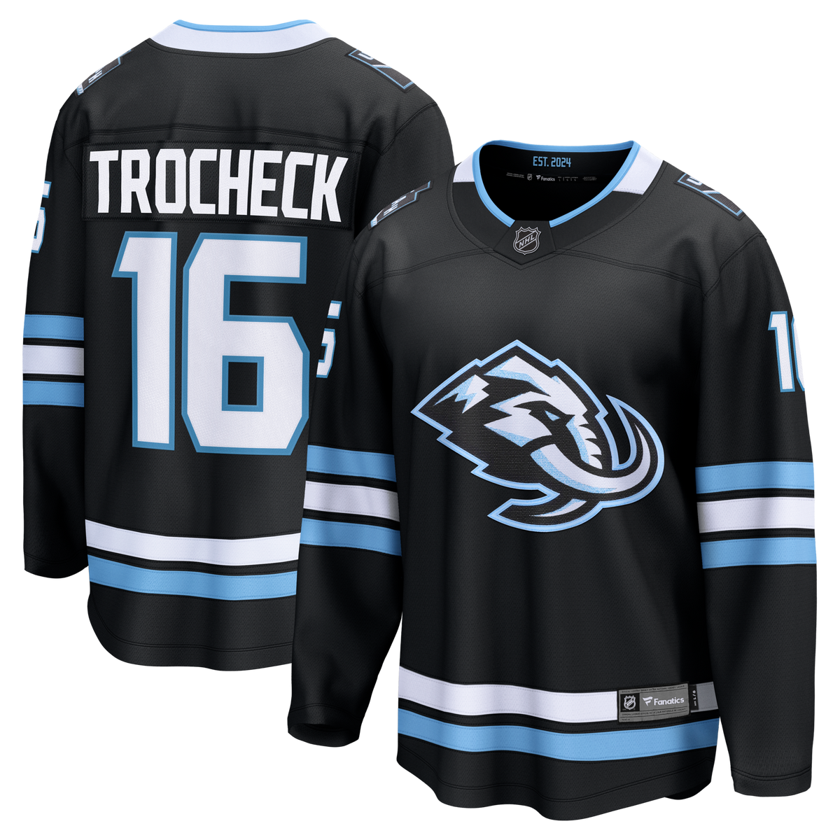 Utah Mammoth Vincent Trocheck Black Home Breakaway Hockey Jersey