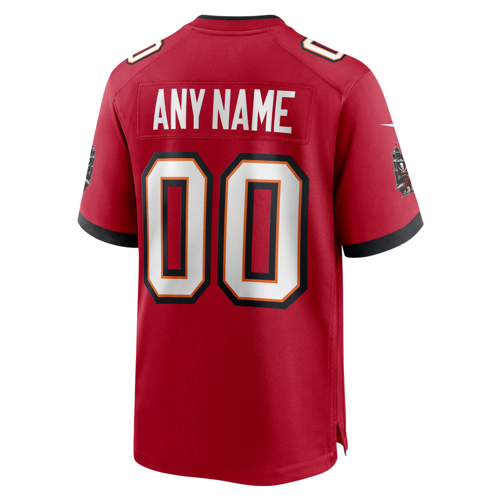 Red Tampa Bay Buccaneers Team Custom Game Football Jersey