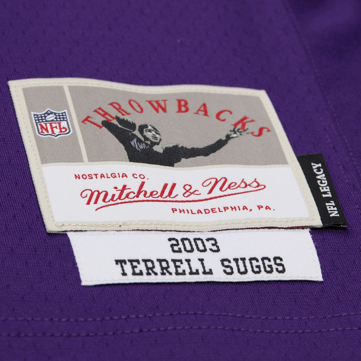 Baltimore Ravens Terrell Suggs Purple 2003 Legacy Replica Football Jersey