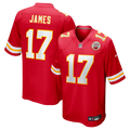 Kansas City Chiefs Richie James Red Game Football Jersey