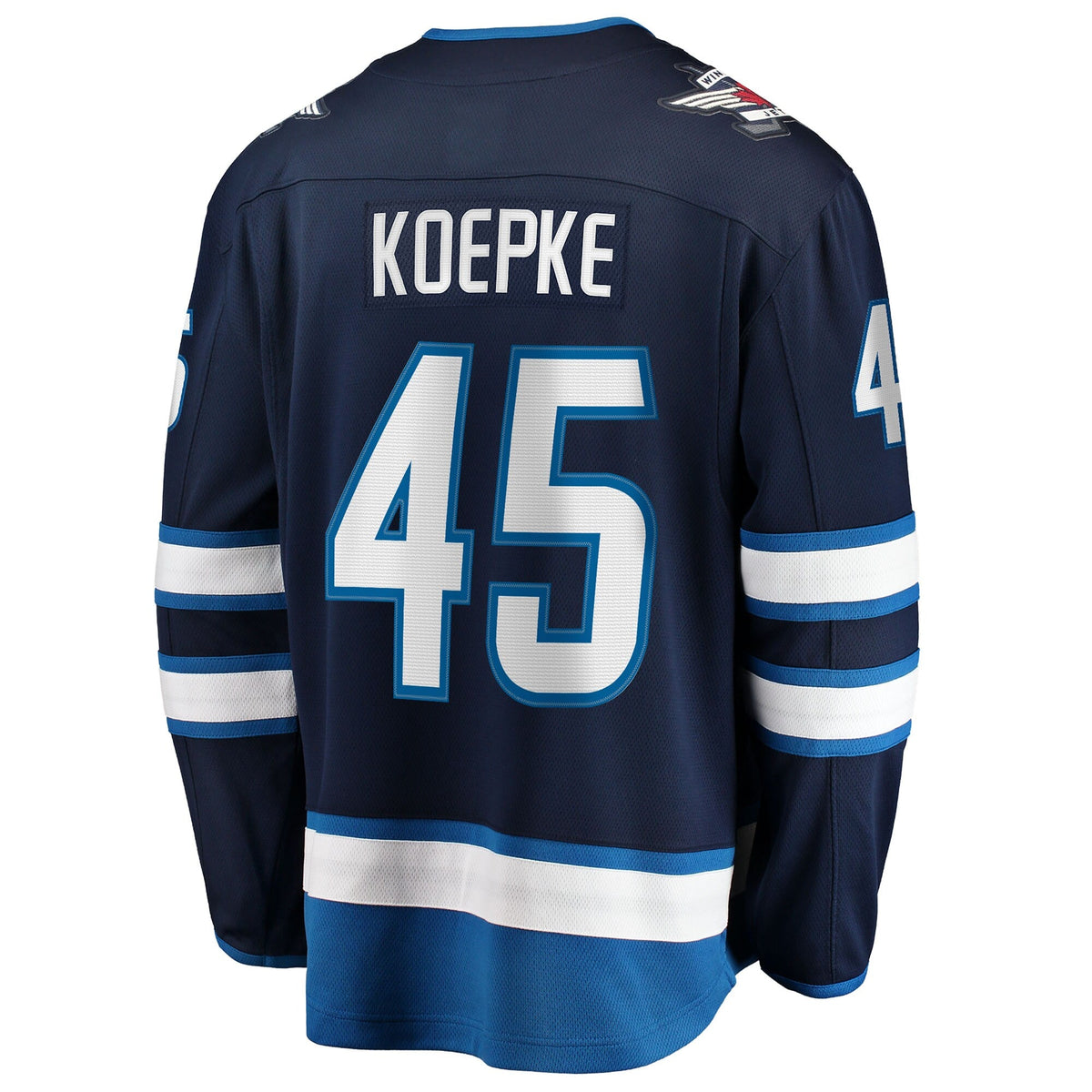 Winnipeg Jets Cole Koepke Navy Home Breakaway Hockey Jersey