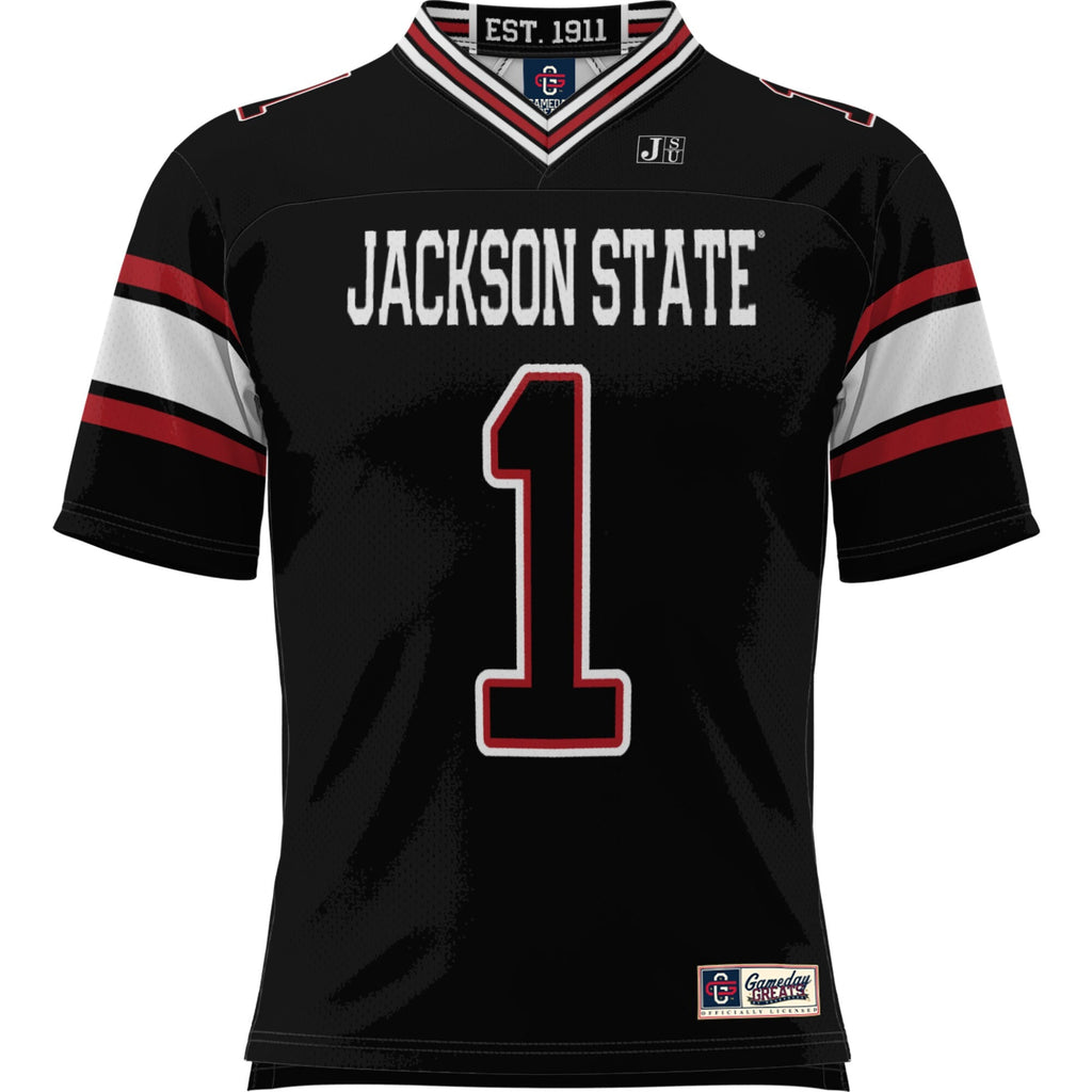 #1 Black Jackson State Tigers Football Jersey