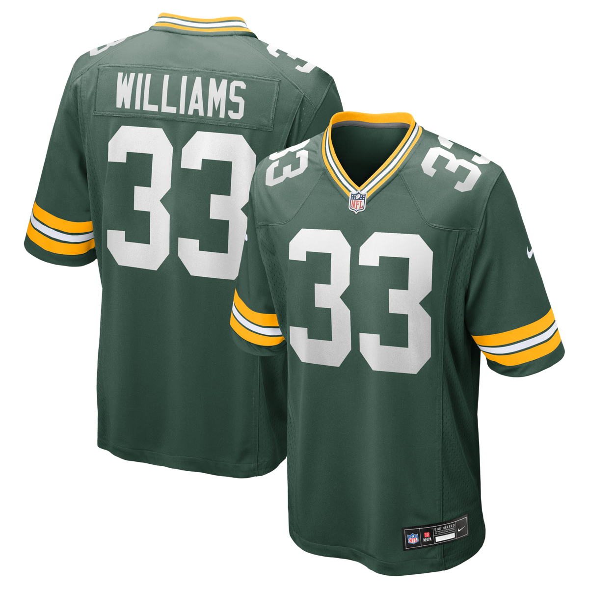 Green Bay Packers Evan Williams Green Game Football Jersey