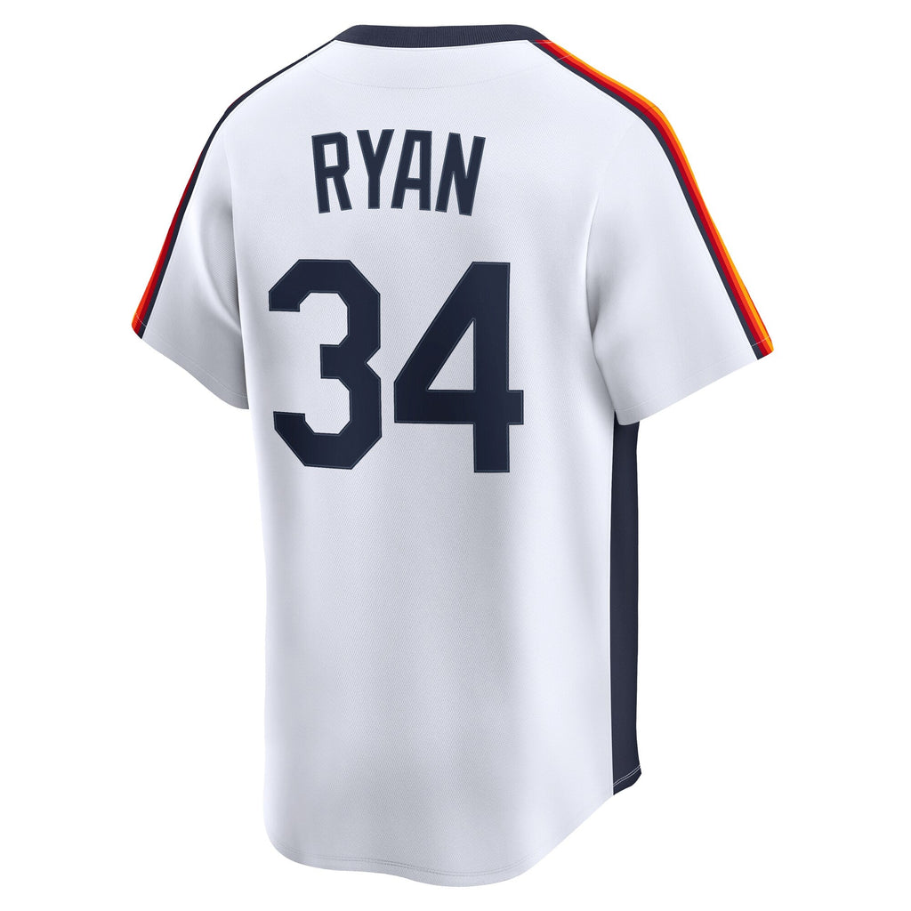 Houston Astros Nolan Ryan White Throwback Cooperstown Collection Limited Baseball Jersey