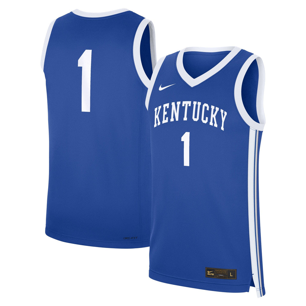 #1 Royal Kentucky Wildcats Road Replica Jersey