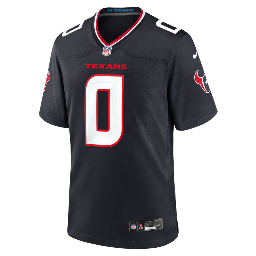Houston Texans Azeez Al-Shaair Navy Team Game Football Jersey