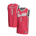 #1 Scarlet Ohio State Buckeyes Lightweight Highlight Print Basketball Jersey