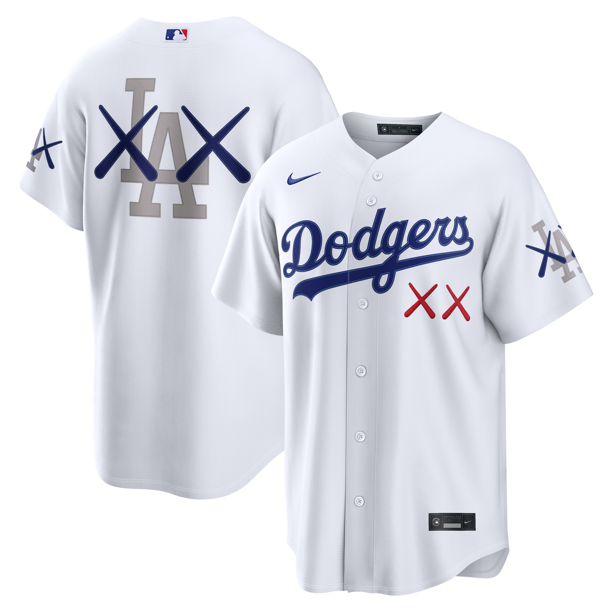 Los Angeles Dodgers x KAWS White Stadium Baseball Jersey