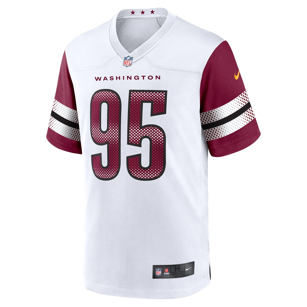Washington Commanders Jer'Zhan Newton White Game Football Jersey