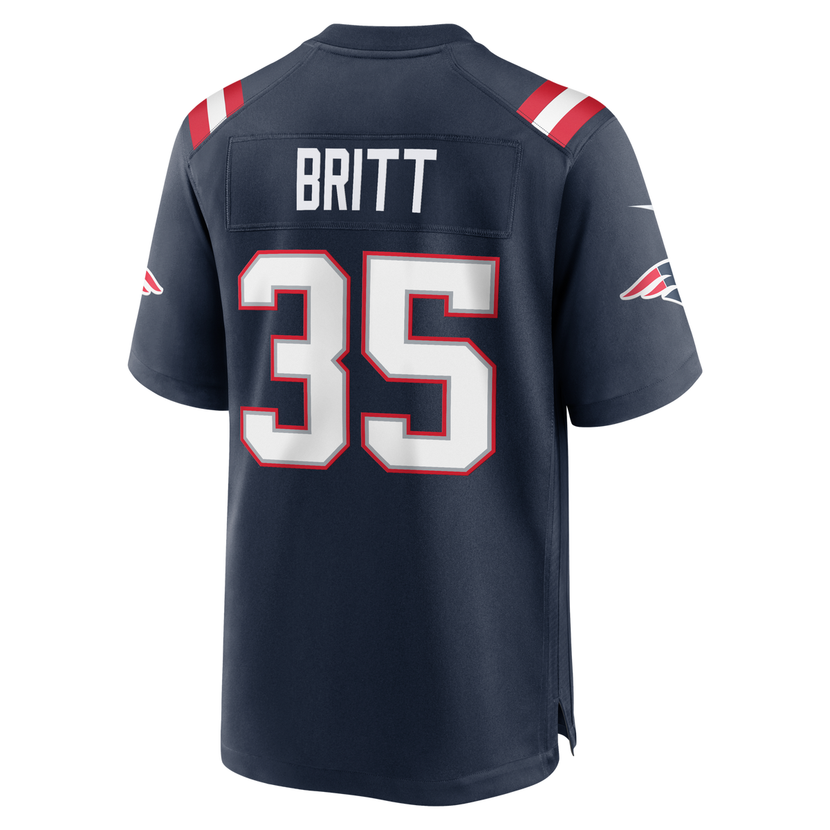 New England Patriots K.J. Britt Navy Team Game Football Jersey