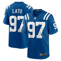 Indianapolis Colts Laiatu Latu Royal Player Game Football Jersey