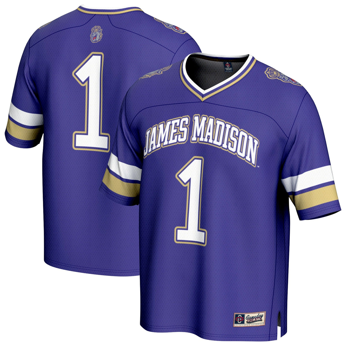 #1 Purple James Madison Dukes Lightweight Collegiate Football Fashion Jersey