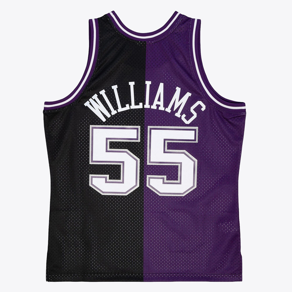 Sacramento Kings Jason Williams 2000 Split Swingman Jersey - Black/Purple