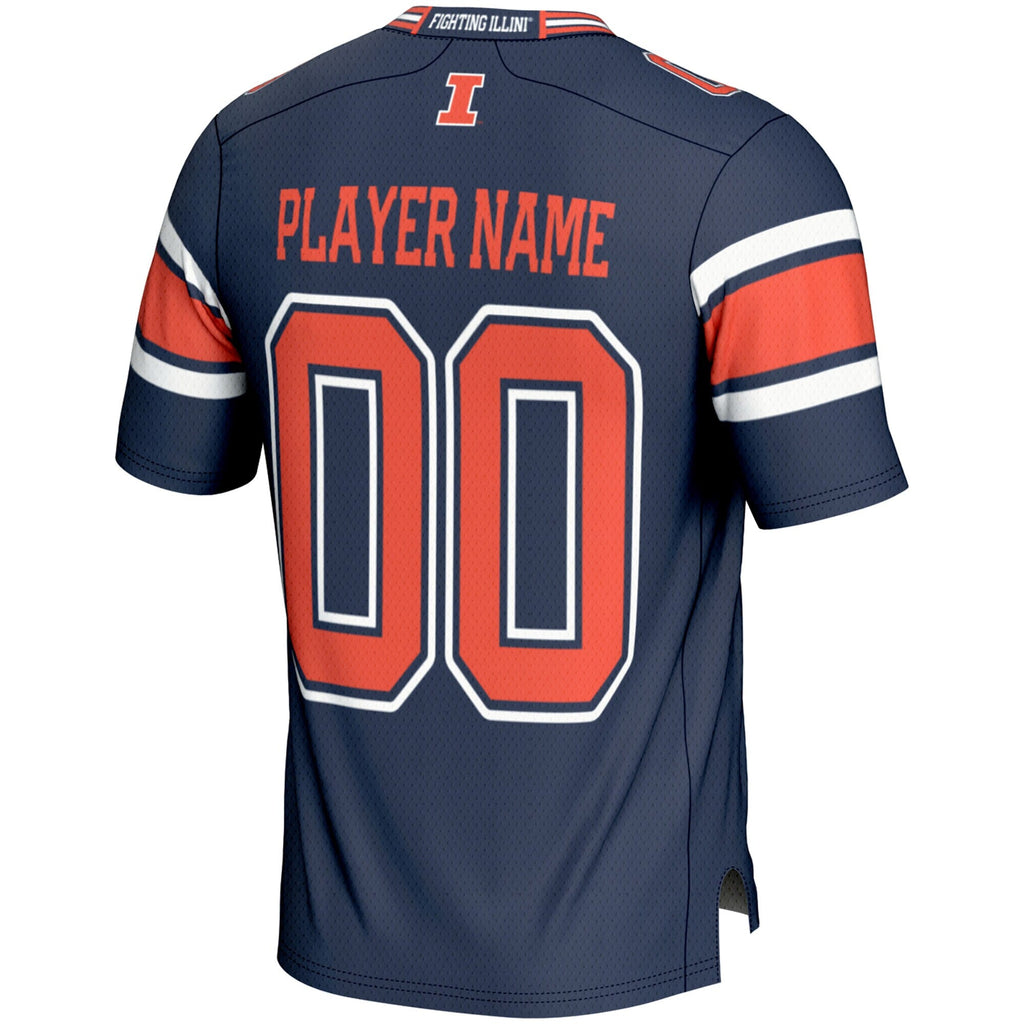 Illinois Fighting Illini NIL Pick-A-Player Football Jersey - Navy