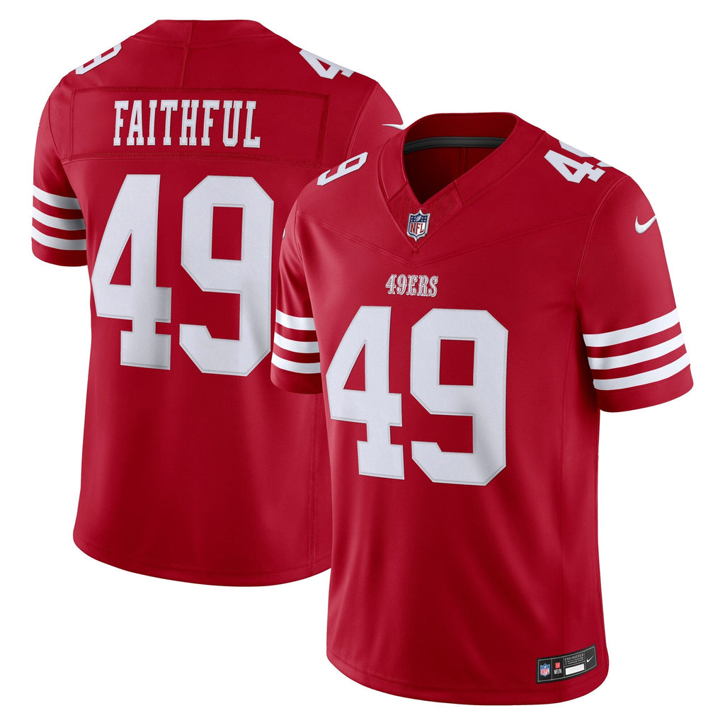 San Francisco 49ers The Faithful Scarlet Team Vapor F.U.S.E. Stitched Limited Football Jersey