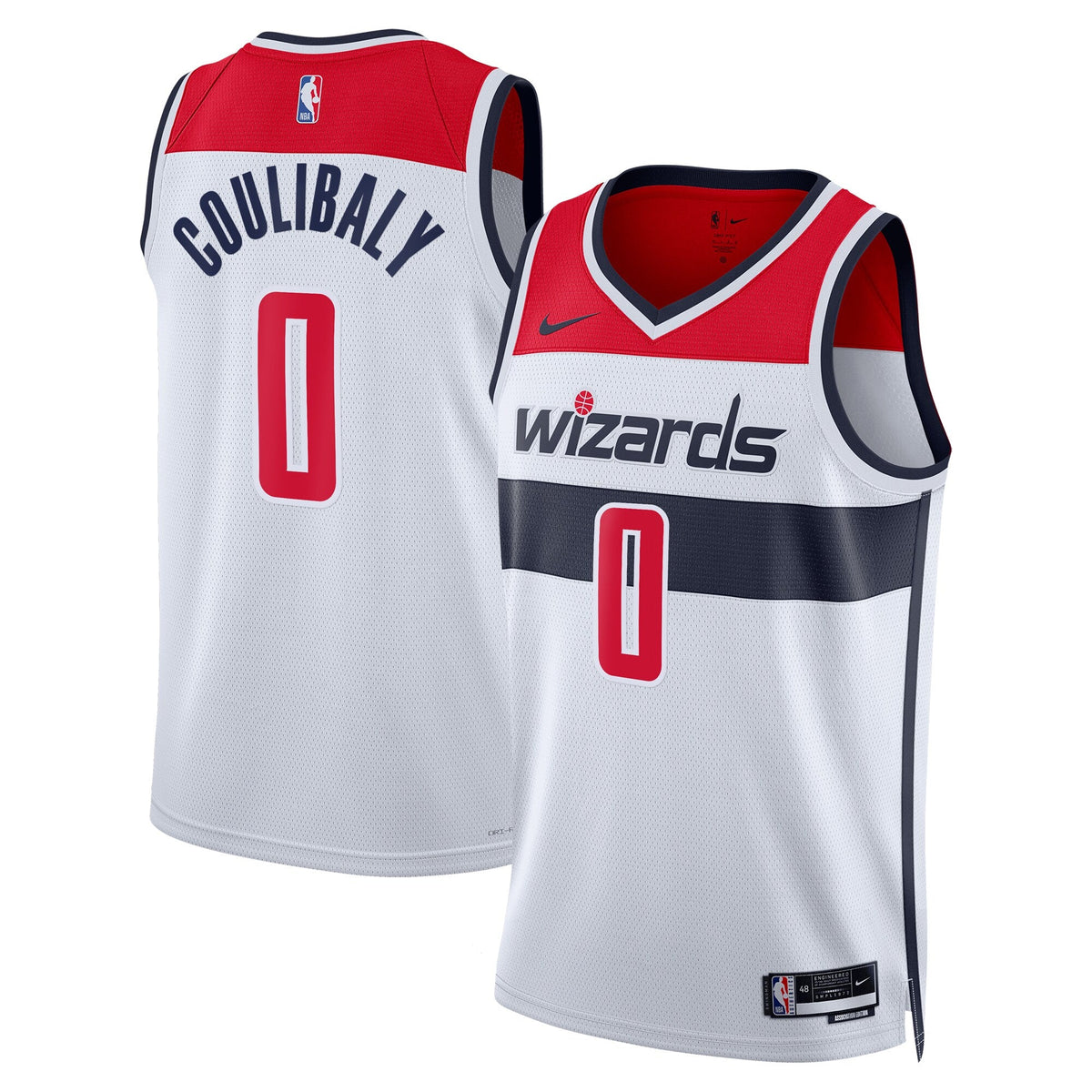 Washington Wizards Association Edition Swingman Jersey - White - Bilal Coulibaly