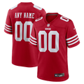 San Francisco 49ers Scarlet Custom Football Jersey