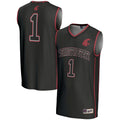 #1 Washington State Cougars Lightweight Basketball Jersey - Black