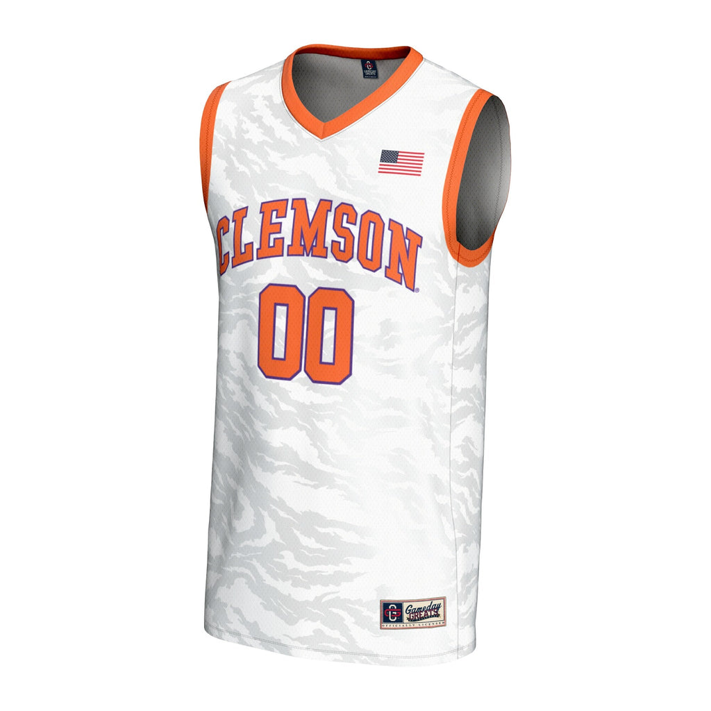 Clemson Tigers NIL Pick-A-Player Basketball Lightweight Jersey - White