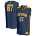 #67 West Virginia Mountaineers Lightweight Basketball Jersey - Navy