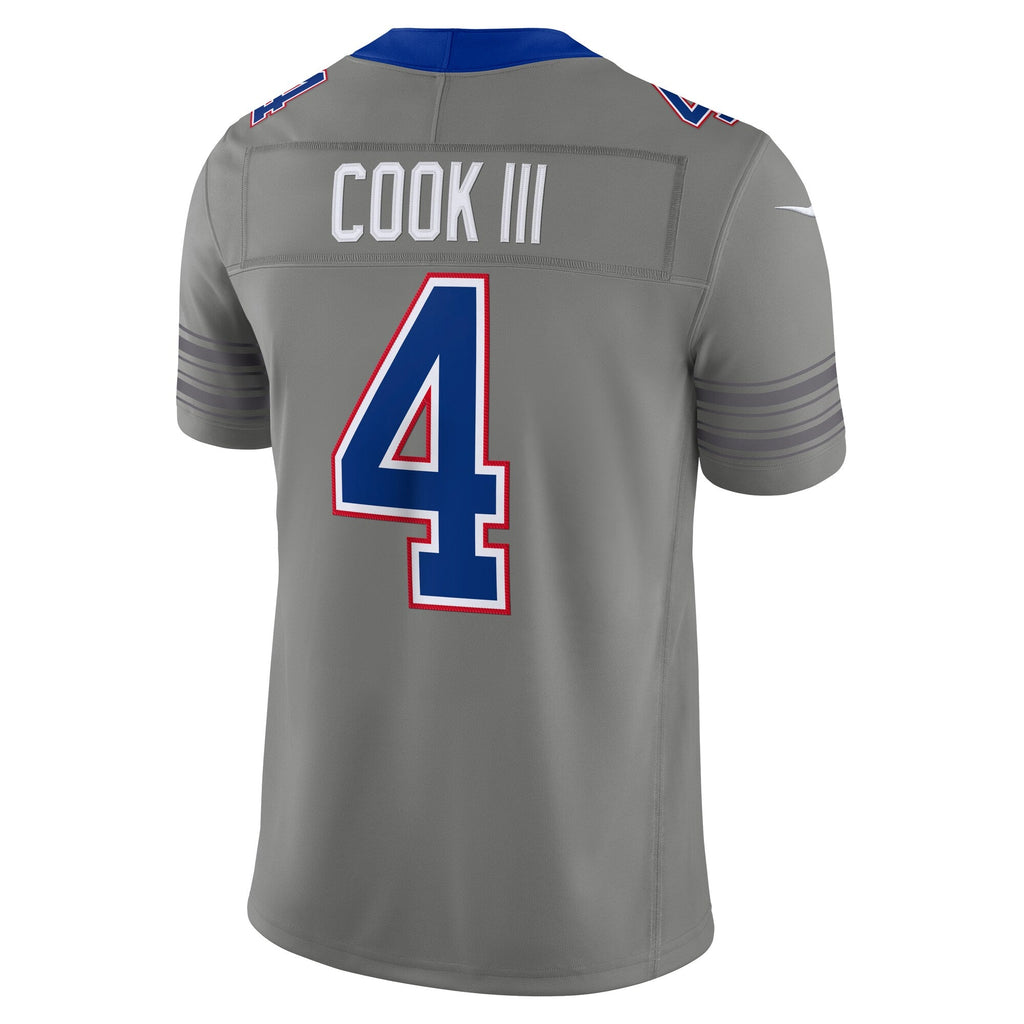 Buffalo Bills James Cook III Gray Nickel City Vapor F.U.S.E. Stitched Limited Football Jersey
