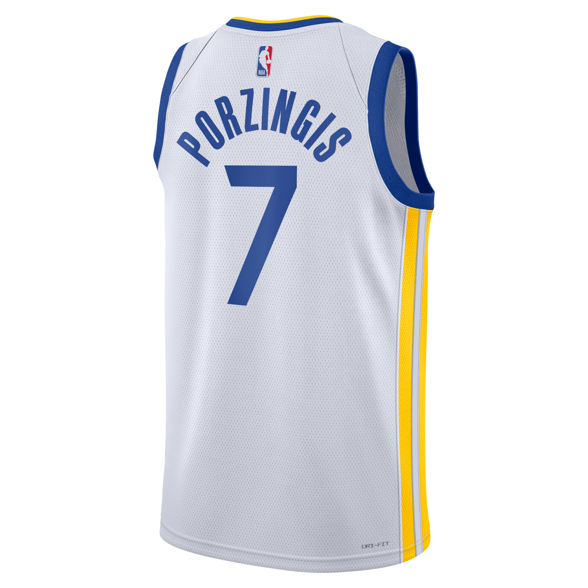 Golden State Warriors Association Edition Swingman Jersey - White - Kristaps Porziņģis