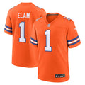 Denver Broncos Jason Elam Orange Retired Player Alternate Game Football Jersey