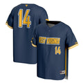 #14 Navy West Virginia Mountaineers Lightweight Baseball Fashion Jersey