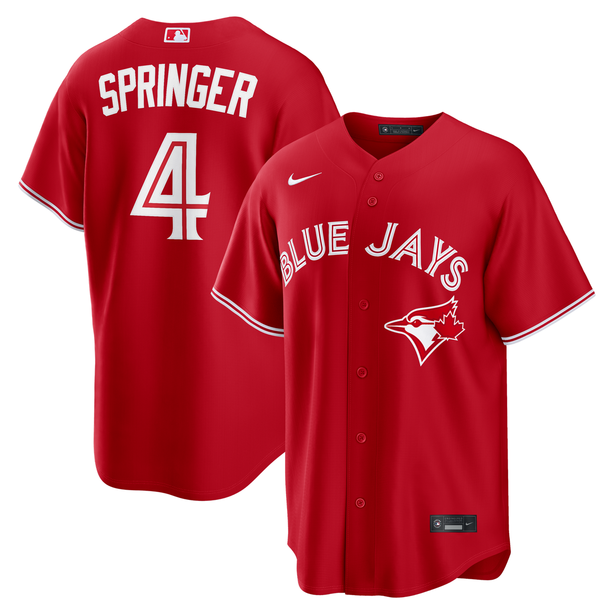 Toronto Blue Jays George Springer Red Canada Day Replica Baseball Jersey