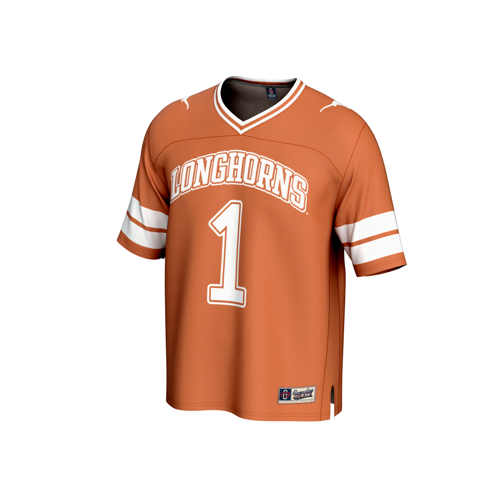 Texas Orange #1 Texas Longhorns Football Fashion Jersey