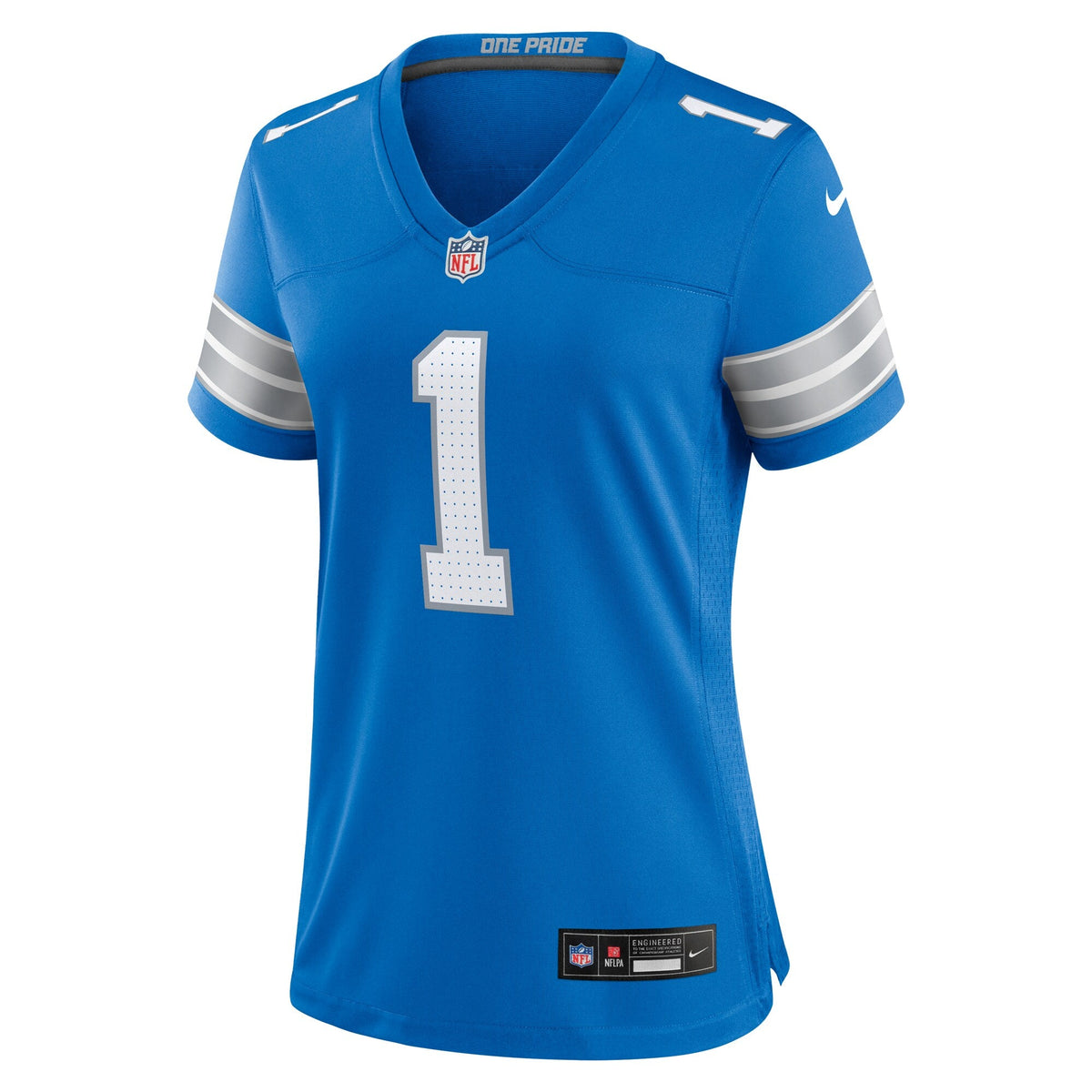 Detroit Lions Number 1 Mom Blue Game Football Jersey