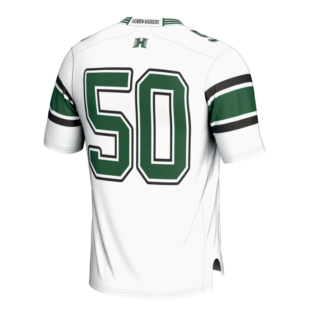 #1 White Hawaii Rainbow Warriors Football Jersey