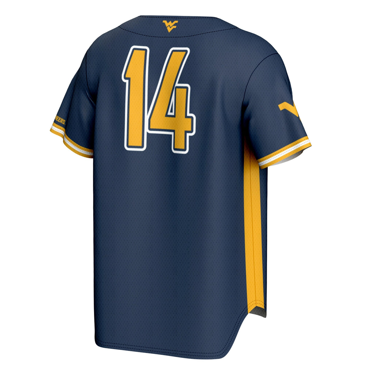 #14 Navy West Virginia Mountaineers Lightweight Baseball Fashion Jersey