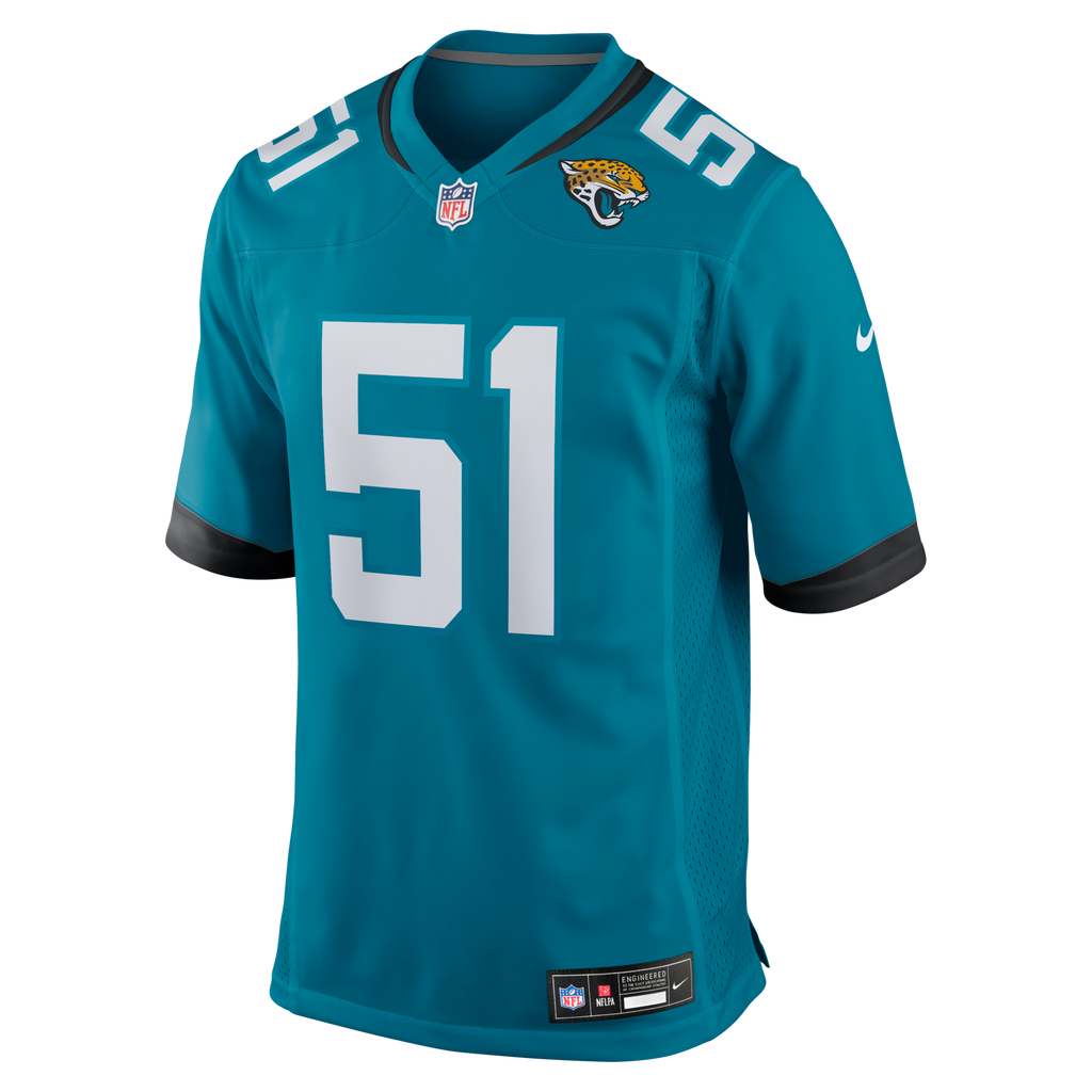 Jacksonville Jaguars Ventrell Miller Teal Game Football Jersey