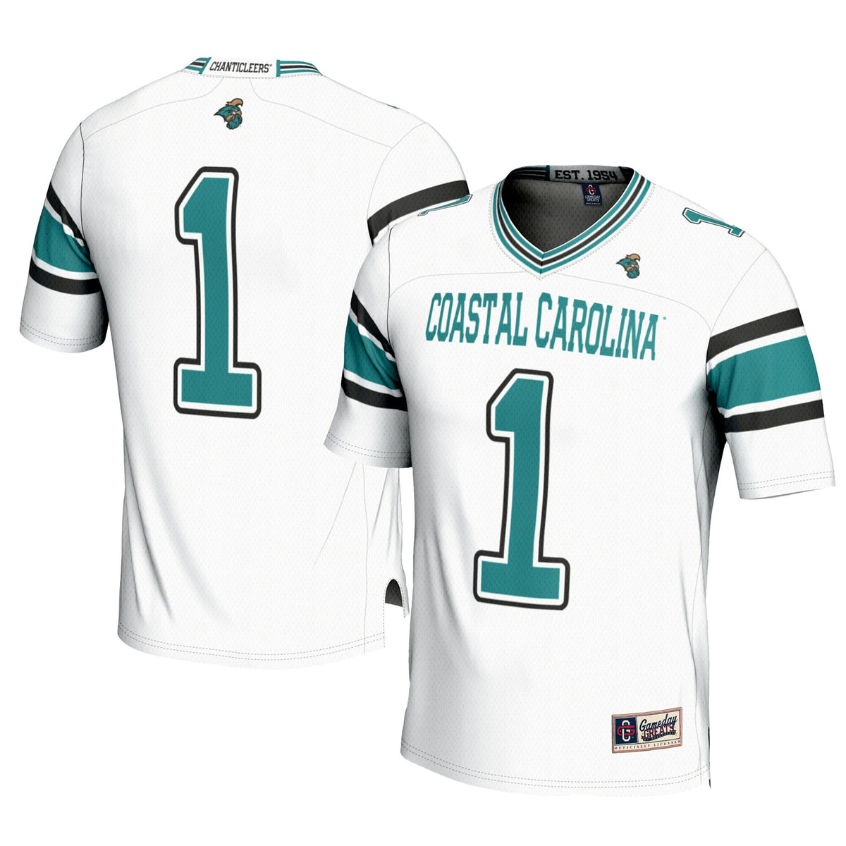 #1 Coastal Carolina Chanticleers Football Jersey - White