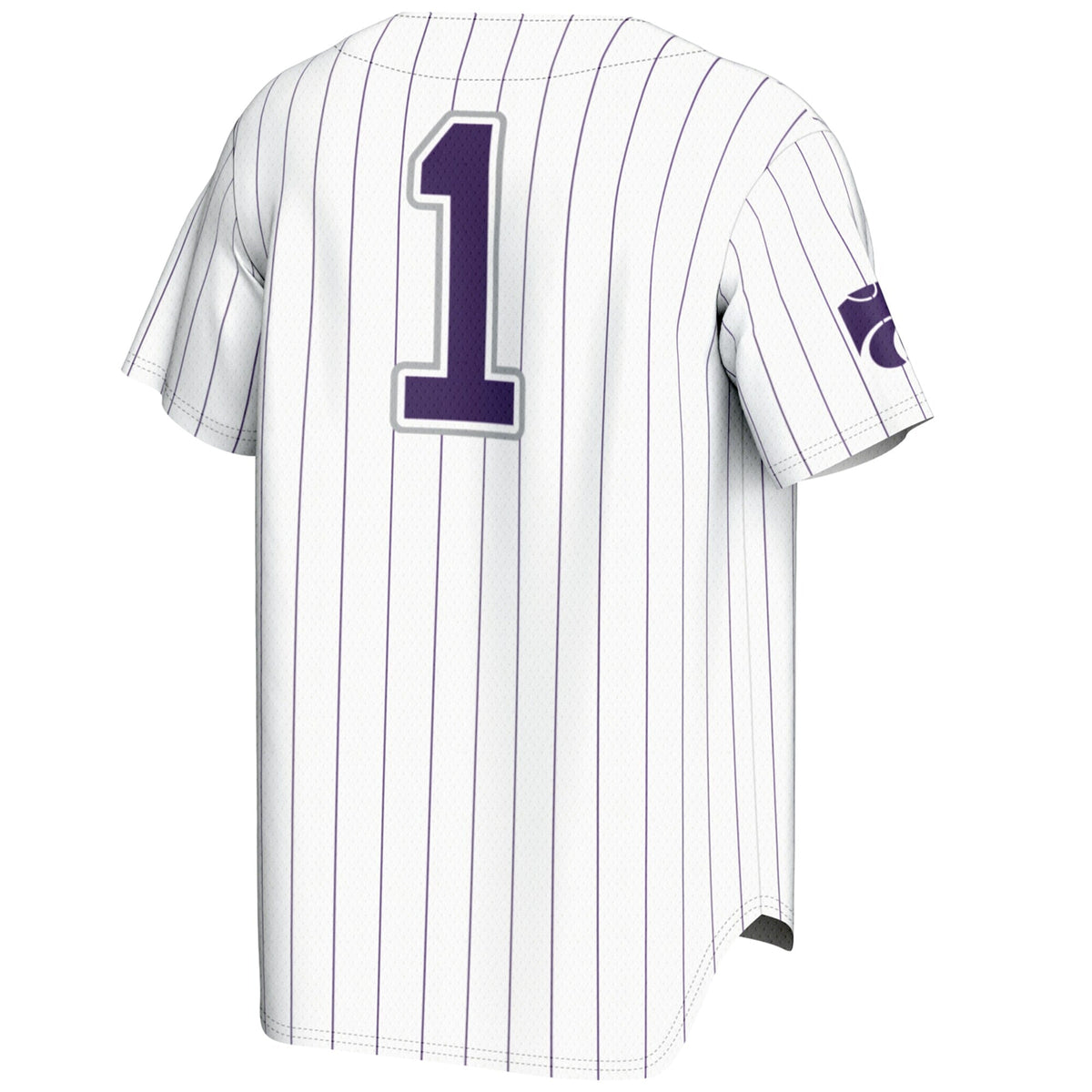 #1 Kansas State Wildcats Lightweight Baseball Jersey - White