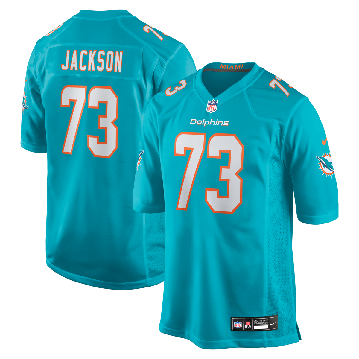 Miami Dolphins Austin Jackson Aqua Game Football Jersey