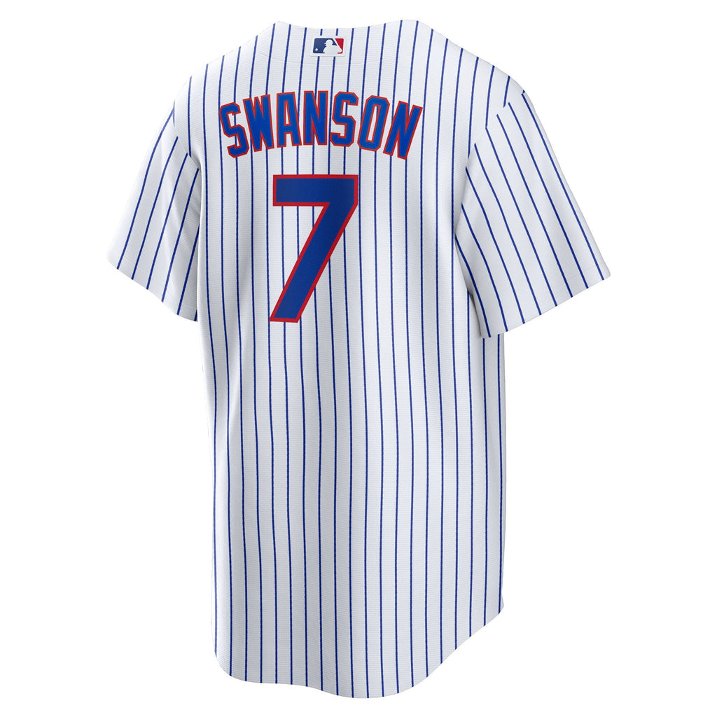 Chicago Cubs Dansby Swanson White Replica Player Baseball Jersey
