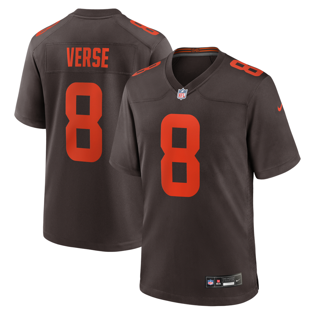 Cleveland Browns Jared Verse Brown Game Football Jersey