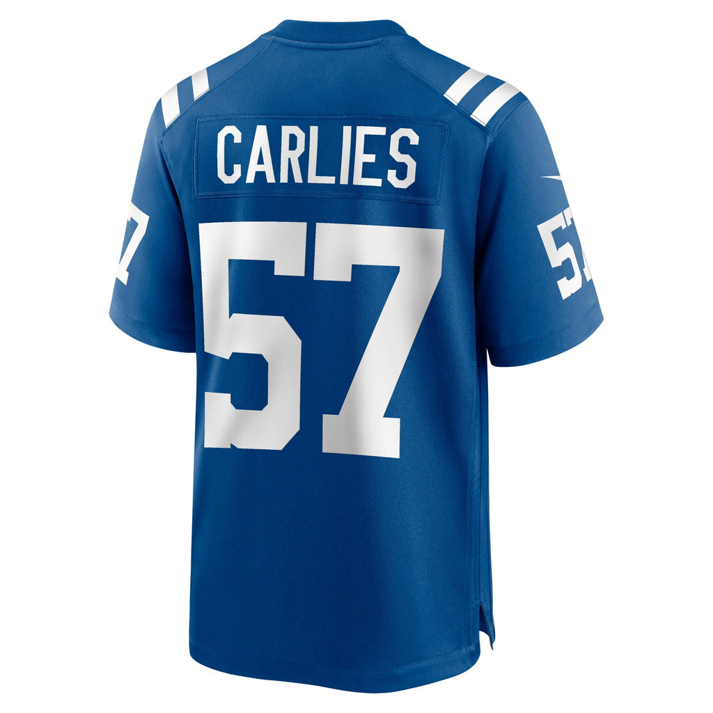 Indianapolis Colts Jaylon Carlies Royal Game Football Jersey