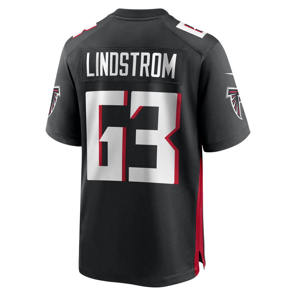 Atlanta Falcons Chris Lindstrom Black Game Football Jersey