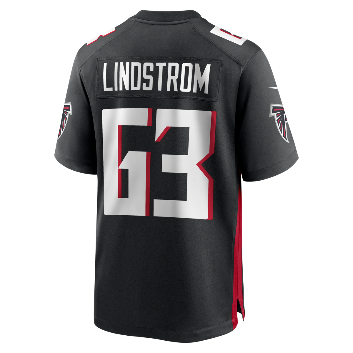 Atlanta Falcons Chris Lindstrom Black Game Football Jersey