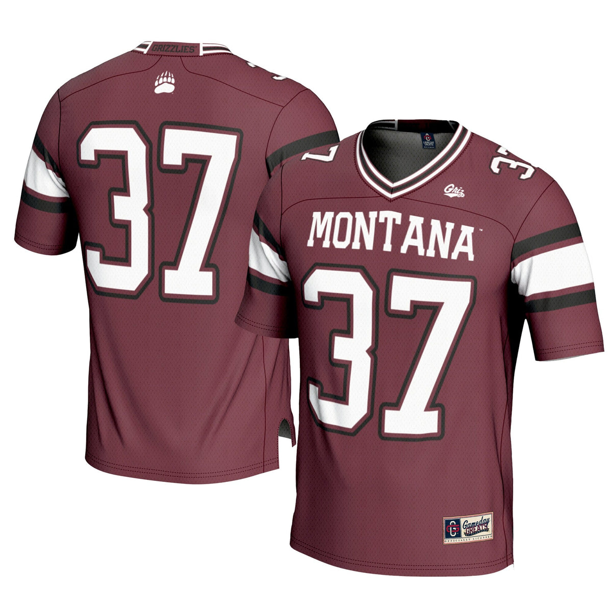 #37 Maroon Montana Grizzlies Football Jersey