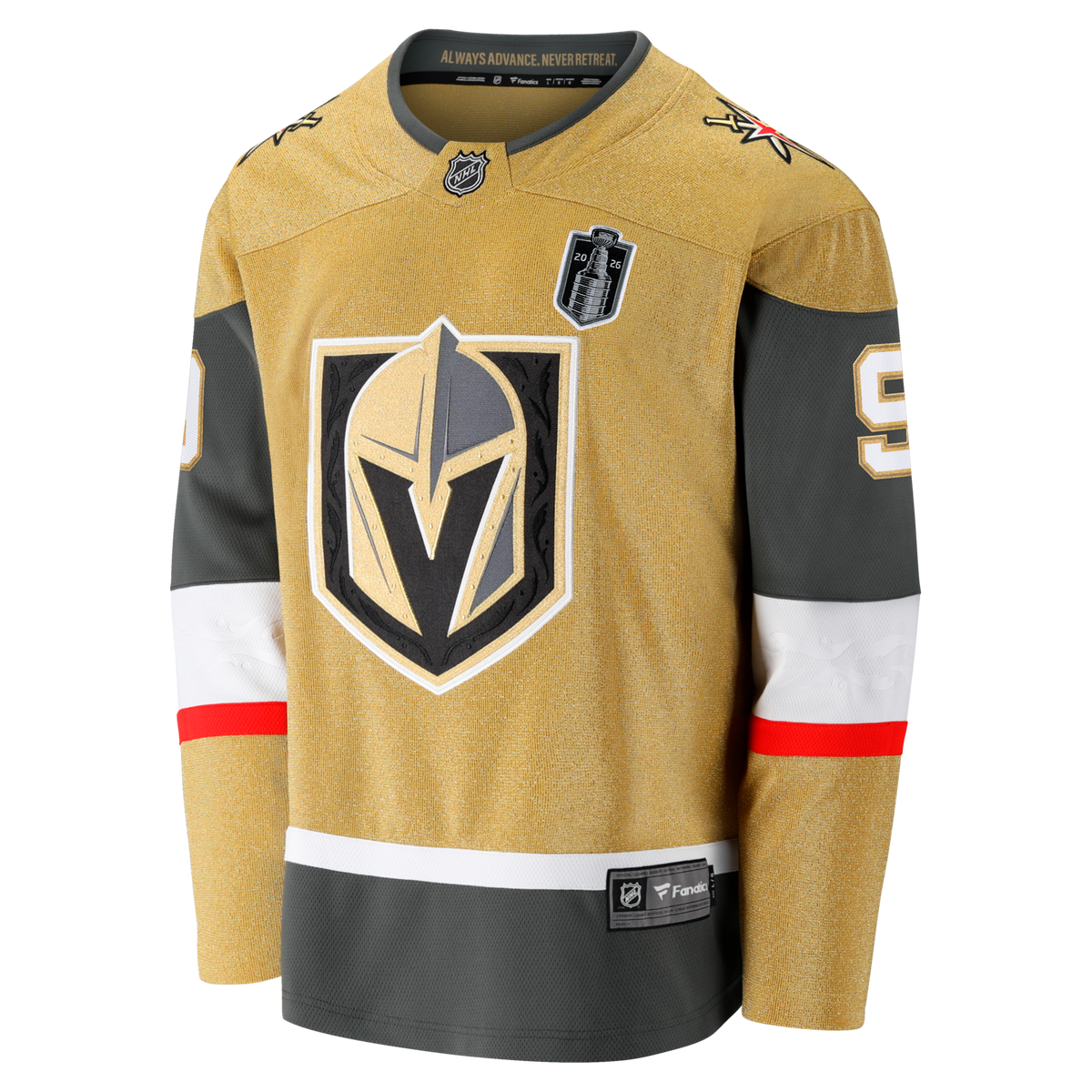 Vegas Golden Knights Jack Eichel Gold 2026 Stanley Cup Final Breakaway Hockey Jersey